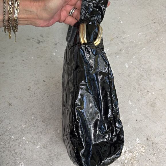 Vintage Sharif, patent leather and leather bag - Picture 4 of 10